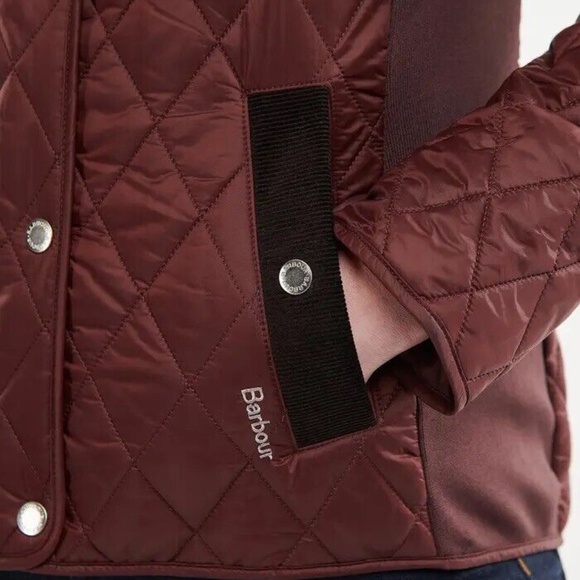 Barbour Yarrow Quilt Jacket  UK 14 / US 10 Black Cherry/ Renaissance Floral - Picture 11 of 11